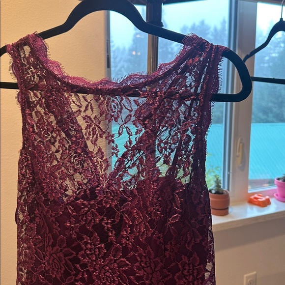 Simply Liliana Plum Lace Dress - Picture 2 of 3